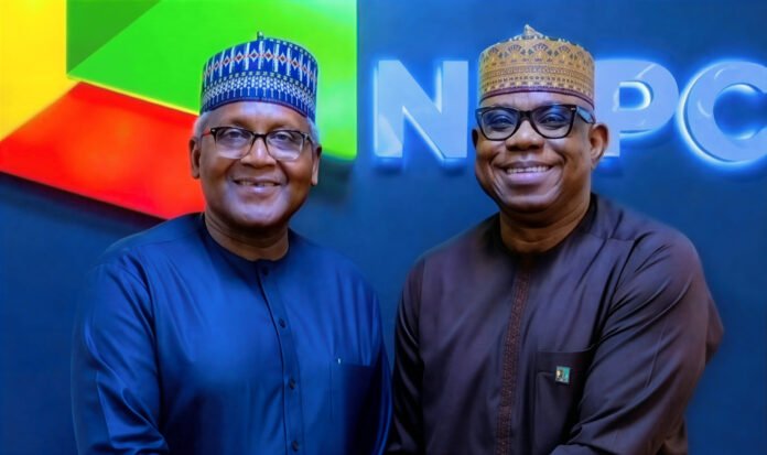 Bashir Ojulari and Aliko Dangote during NNPC Dangote refinery partnership discussions