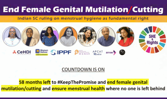 SHE & Rights Media Brief (Feb 2026) Indian SC rules menstrual hygiene a fundamental right; 8-month countdown to end FGMC and ensure menstrual health for all. Partners CEHDI, IPPF, ARCAT SHE & Rights Media Brief (Feb 2026) Indian SC rules menstrual hygiene a fundamental right; 8-month countdown to end FGMC and ensure menstrual health for all. Partners CEHDI, IPPF, ARCAT
