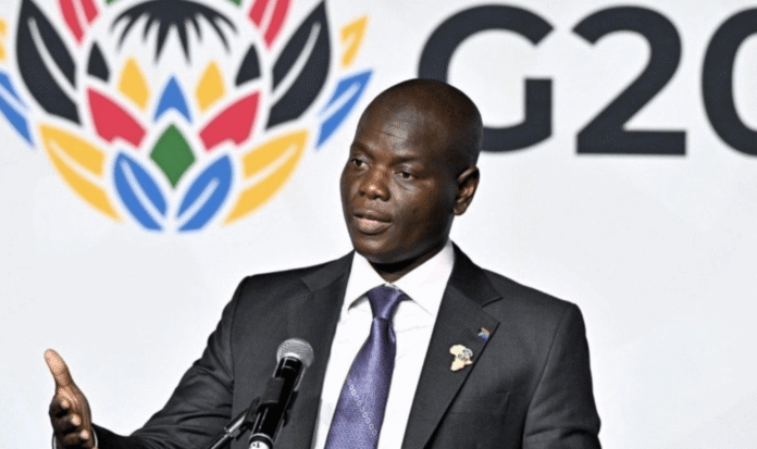 Ronald Lamola addresses delegates ahead of the AU Summit water and sanitation discussions in Addis Ababa Ronald Lamola addresses delegates ahead of the AU Summit water and sanitation discussions in Addis Ababa