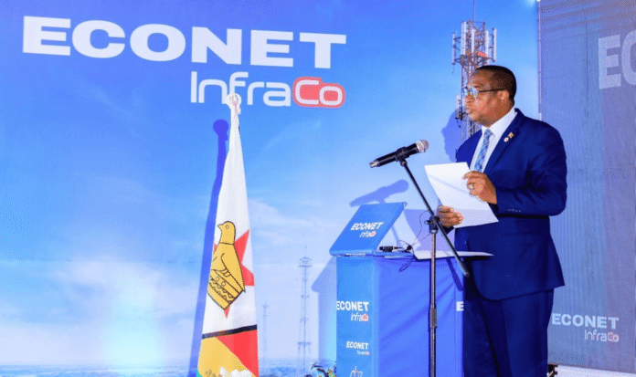 Econet InfraCo VFEX listing ceremony as Zimbabwe's Finance Minister Mthuli Ncube speaks at the company’s record $1 billion debut on the Victoria Falls Stock Exchange - Photo Credit : Sherree (Gladys) Shereni