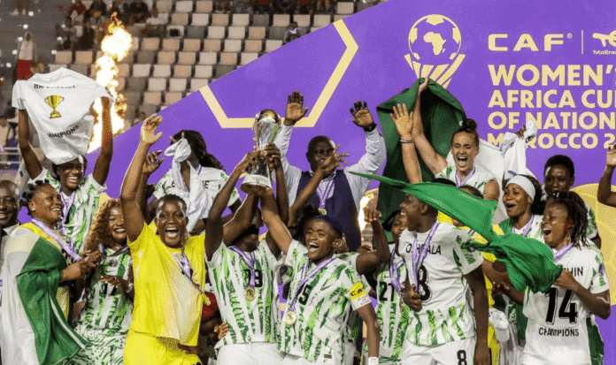 Nigeria women's football team lifted a record-extending tenth continental title in Morocco on July 26, 2025. Photo AFP AFP