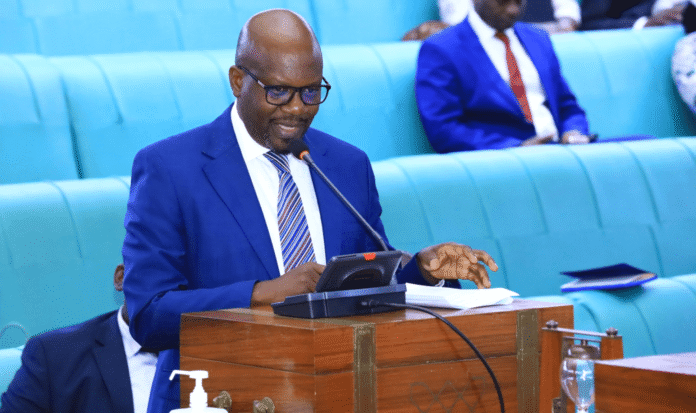 Mityana South MP Richard Lumu withdrawing the Administration of Parliament (Amendment) Bill, 2024, ahead of its plenary debate on 12th March 2026. The bill sought to allow opposition MPs to elect the Leader