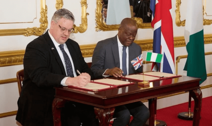 UK and Nigeria officials sign £746 million export finance deal in London to modernise Lagos Port Complex and Tin Can Island Port, strengthening bilateral trade and infrastructure cooperation. UK and Nigeria officials sign £746 million export finance deal in London to modernise Lagos Port Complex and Tin Can Island Port, strengthening bilateral trade and infrastructure cooperation.