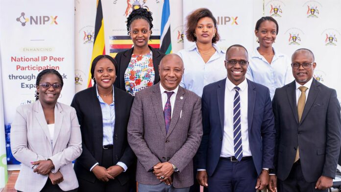 Hon. Godfrey Kabbyanga, Minister of State for ICT and National Guidance with different stakeholders at the ICT headquarters