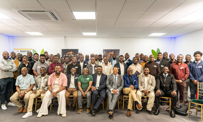 Men attending the Thrive Men Intergenerational Business Forum at Diaspora Insurance House in Birmingham, United Kingdom