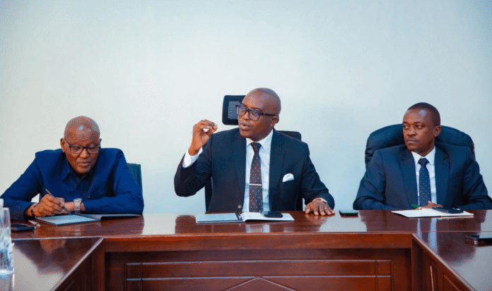 Minister for Minerals Anthony Mavunde speaks during a strategic mining sector meeting, where he stressed the importance of strong investment in mineral exploration for Tanzania’s long-term economic growth.