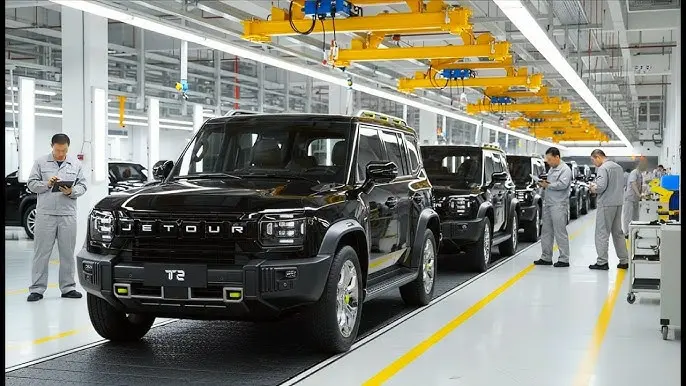Jetour T2 rolls off the assembly line as the Chinese automaker prepares for local vehicle production in South Africa from 2027.