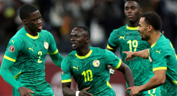 Sadio Mane celebrating goal during Afcon
