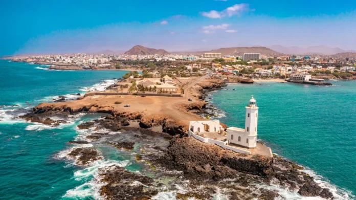 Praia de Santiago Lighthouse, Santiago Island, Cape Verde. Image Credit: Getty getty