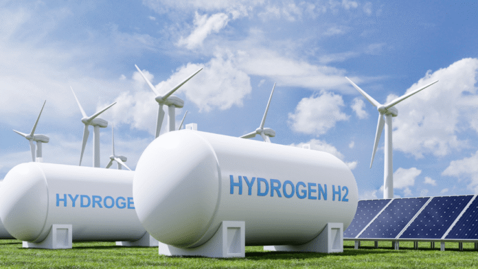 CMB.TECH green hydrogen facility at Walvis Bay in Namibia, combining solar power, battery storage and hydrogen production.