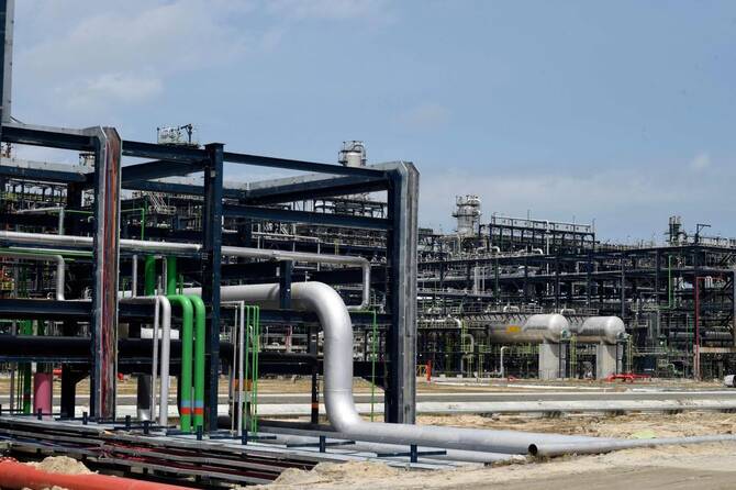 Nigeria’s Dangote mega-refinery says it has begun exporting fuel to other African countries, after global oil prices soared due to the Middle East war. (AFP)