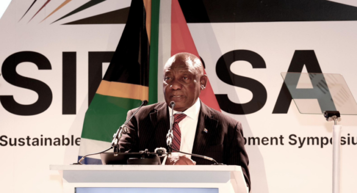 outh African President Cyril Ramaphosa speaking at SIDSSA 2025 as South Africa advances its R1 trillion infrastructure investment and development drive.