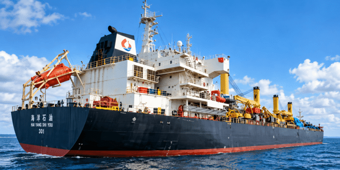 MV Da Yang docks at the Port of Lamu carrying more than 2,900 tonnes of materials for the Dangote refinery groundbreaking on 26 September 2026. Photo KPA.
