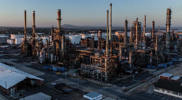 The Astron Refinery in Cape Town is one of South Africa’s last remaining major oil refineries.