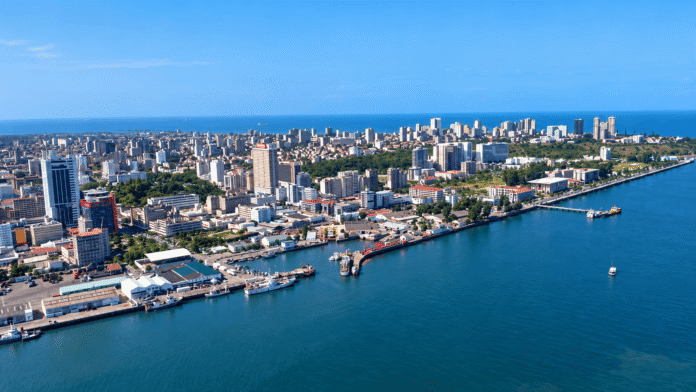 Libreville business district in Gabon as the government raises US$580 million through an international bond sale